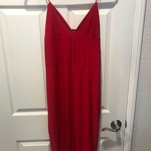 Red Missguided Midi Dress